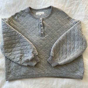 the great. the quilted henley sleep sweatshirt